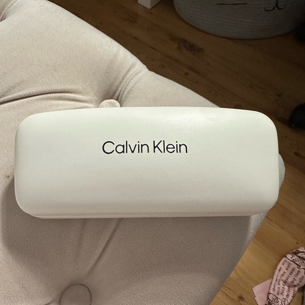 Calvin Klein White Glasses Case